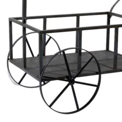 Black Metal Farmhouse Plantstand, 32" X 44" -Flowers Michael Store D503990S 7