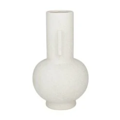 CosmoLiving By Cosmopolitan White Ceramic Modern Vase, 8" X 15" -Flowers Michael Store D507794S 2