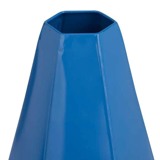 CosmoLiving By Cosmopolitan Blue Iron Contemporary Vase, 12" X 10" 6 CosmoLiving By Cosmopolitan Blue Iron Contemporary Vase, 12" X 10" - Image 4