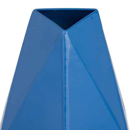 CosmoLiving By Cosmopolitan Blue Iron Contemporary Vase, 12" X 10" 7 CosmoLiving By Cosmopolitan Blue Iron Contemporary Vase, 12" X 10" - Image 5