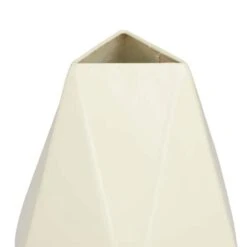 CosmoLiving By Cosmopolitan Cream Iron Contemporary Vase, 12" X 10" -Flowers Michael Store D507798S 4