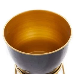 Set Of 2 Black Iron Modern Planter, 11" X 10" X 10" -Flowers Michael Store D508346S 4