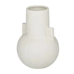 CosmoLiving By Cosmopolitan White Ceramic Modern Vase, 8" X 11" -Flowers Michael Store D511342S 1 1