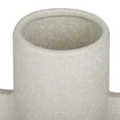 CosmoLiving By Cosmopolitan White Ceramic Modern Vase, 8" X 11" -Flowers Michael Store D511342S 3