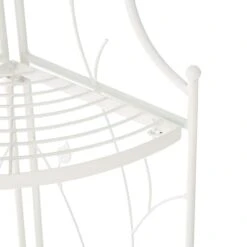 Glitzhome® 3-Tiered Metal Corner Shelf Planter Stand White -Flowers Michael Store D583517S 7
