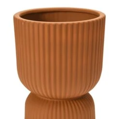 Hello Honey® 8" Latex Glaze Stoneware Pleated Footed Planter -Flowers Michael Store D587548S 3