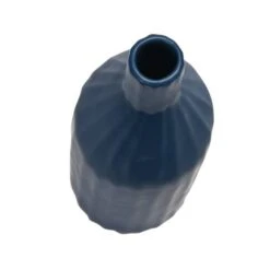 Hello Honey® 11" Navy Ceramic Bottle Vase -Flowers Michael Store D587552S 4