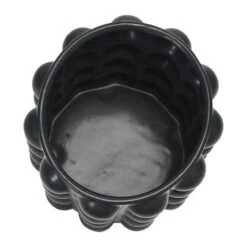 Hello Honey® 9" Black Stoneware Planter With Raised Dots -Flowers Michael Store D587915S 3
