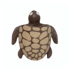Hello Honey® 8" Brown Stoneware Turtle Wall Planter
