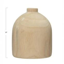 Hello Honey® 9" Decorative Paulownia Wood Vase -Flowers Michael Store D587944S 5