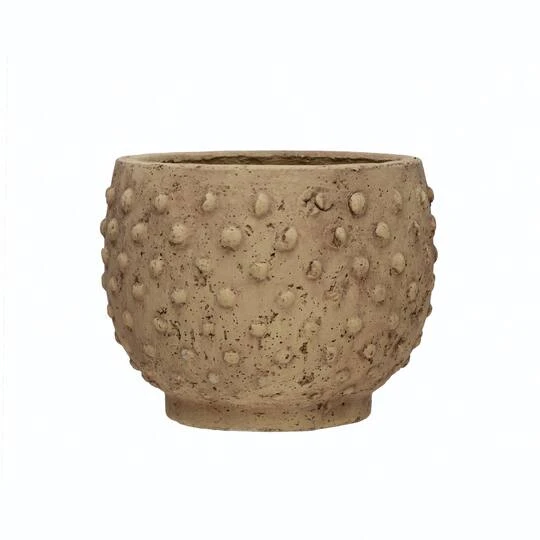 Hello Honey® 7'' Distressed Finish Sandstone Hobnail Planter 10 Hello Honey® 7'' Distressed Finish Sandstone Hobnail Planter - Image 8