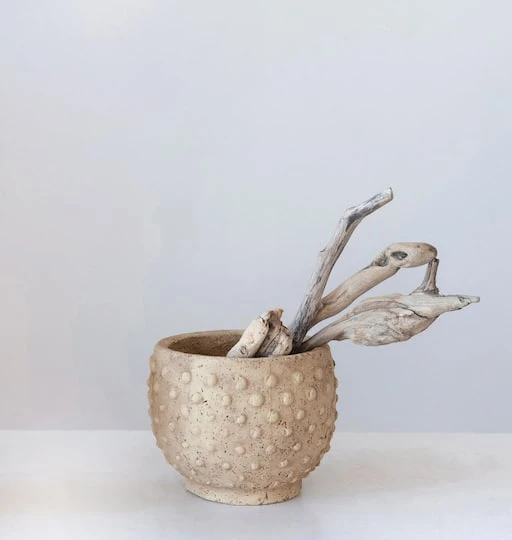 Hello Honey® 7'' Distressed Finish Sandstone Hobnail Planter 11 Hello Honey® 7'' Distressed Finish Sandstone Hobnail Planter - Image 9