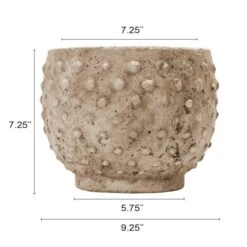 Hello Honey® 7'' Distressed Finish Sandstone Hobnail Planter 27 Hello Honey® 7'' Distressed Finish Sandstone Hobnail Planter -Flowers Michael Store D587999S 23