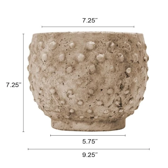 Hello Honey® 7'' Distressed Finish Sandstone Hobnail Planter 12 Hello Honey® 7'' Distressed Finish Sandstone Hobnail Planter - Image 10