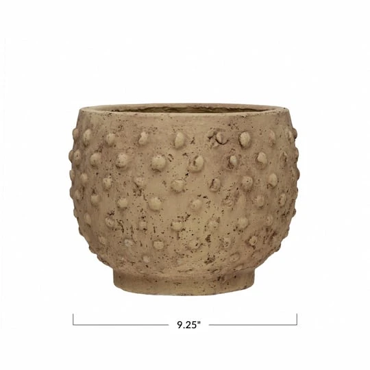 Hello Honey® 7'' Distressed Finish Sandstone Hobnail Planter 8 Hello Honey® 7'' Distressed Finish Sandstone Hobnail Planter - Image 6