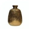 Hello Honey® 10" Gold Textured Terracotta Vase With Lines -Flowers Michael Store D588003S 1