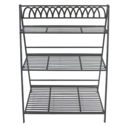 Santa's Workshop 36" Black Iron 3-Tier Plant Stand