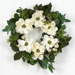23" Magnolia, Eucalyptus & Berries Wreath -Flowers Michael Store D590088S 3