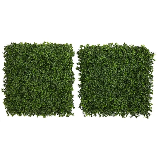 Boxwood Artificial Wall Mats, 2ct. 4 Boxwood Artificial Wall Mats, 2ct. - Image 2