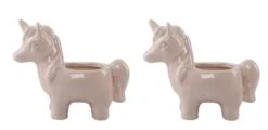 Flora Bunda Pink Ceramic Unicorn Pot Set -Flowers Michael Store D599995S 1 1