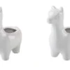 Flora Bunda 5" White Empty Ceramic Llama Set 1 Flora Bunda 5" White Empty Ceramic Llama Set -Flowers Michael Store D599997S 1
