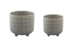 Flora Bunda® Glass Blue Small Moon Phase Footed Planter Set