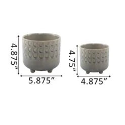 Flora Bunda® Glass Blue Small Moon Phase Footed Planter Set -Flowers Michael Store D600014S 2