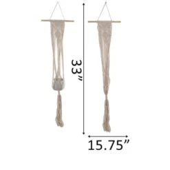 Flora Bunda® 33" Hanging Macramé Planter Hanger -Flowers Michael Store D600021S 2