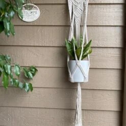 Flora Bunda® 33" Hanging Macramé Planter Hanger -Flowers Michael Store D600021S 3