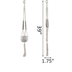 Flora Bunda 39" Tri-Beaded Macramé Plant Hanger -Flowers Michael Store D600022S 2