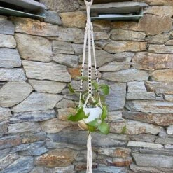 Flora Bunda 39" Tri-Beaded Macramé Plant Hanger -Flowers Michael Store D600022S 3
