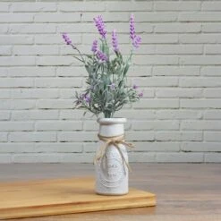 Northlight 13'' Artificial Lavender Arrangement In Milk Bottle 10 Northlight 13'' Artificial Lavender Arrangement In Milk Bottle -Flowers Michael Store D602986S 2