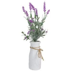 Northlight 13'' Artificial Lavender Arrangement In Milk Bottle 11 Northlight 13'' Artificial Lavender Arrangement In Milk Bottle -Flowers Michael Store D602986S 3