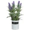 Northlight 11'' Artificial Lavender Arrangement In White Tin Can