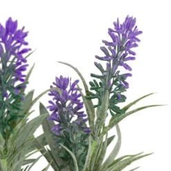 Northlight 11'' Artificial Lavender Arrangement In White Tin Can -Flowers Michael Store D602987S 4