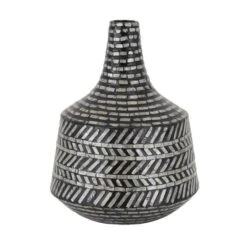 16" Black Shell Contemporary Vase -Flowers Michael Store D616596S 2