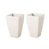 Glitzhome® 23" Eco-Friendly Oversized Faux Concrete Square Fluted Pot Planters, 2ct. White 2 Glitzhome® 23" Eco-Friendly Oversized Faux Concrete Square Fluted Pot Planters, 2ct. White -Flowers Michael Store D622965S 11
