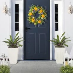 Glitzhome® 23" Eco-Friendly Oversized Faux Concrete Square Fluted Pot Planters, 2ct. White 15 Glitzhome® 23" Eco-Friendly Oversized Faux Concrete Square Fluted Pot Planters, 2ct. White -Flowers Michael Store D622965S 14