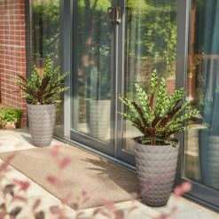 Glitzhome® 19.7" Eco-Friendly Oversized Faux Ceramic Pot Planters, 2ct. Sand Beige -Flowers Michael Store D622971S 13