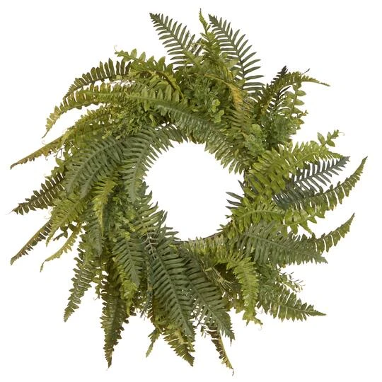 35" Green Fern Wreath 4 35" Green Fern Wreath - Image 2