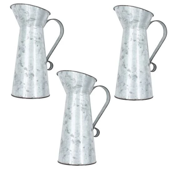 ArtSkills® Galvanized Metal Pitcher, 3ct. 4 ArtSkills® Galvanized Metal Pitcher, 3ct. - Image 2