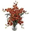 3ft. Large Cymbidium Artificial Arrangement With Vase -Flowers Michael Store D670879S 11