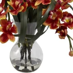 3ft. Large Cymbidium Artificial Arrangement With Vase 9 3ft. Large Cymbidium Artificial Arrangement With Vase -Flowers Michael Store D670879S 13