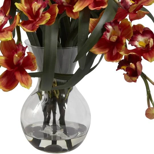 3ft. Large Cymbidium Artificial Arrangement With Vase 6 3ft. Large Cymbidium Artificial Arrangement With Vase - Image 4