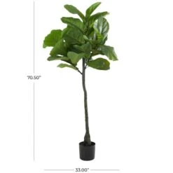 6ft. Potted Green Fiddle Leaf Artificial Tree -Flowers Michael Store D736259S 5
