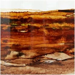 10" Clear & Brown Swirl Abstract Spanish Bottle Recycled Glass Vase -Flowers Michael Store D758431S 5