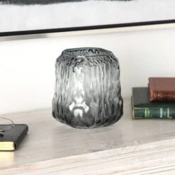 7" Gray Abstract Square Ombre Glass Vase -Flowers Michael Store D758441S 4