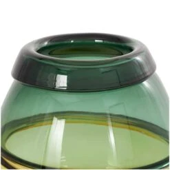 9" Green & Yellow Ombre Glass Vase -Flowers Michael Store D758455S 2