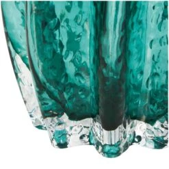 12" Green Wavy Glass Vase -Flowers Michael Store D758461S 3