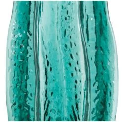 12" Green Wavy Glass Vase -Flowers Michael Store D758461S 5